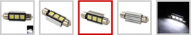 5050 smd 3 LED Canbus dubbel scherp 41mm wit 5050 smd 3 LED Canbus dubbel scherp 41mm wit