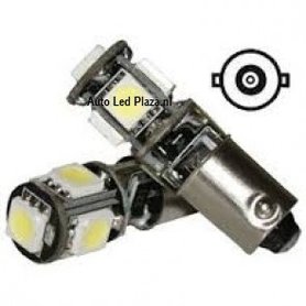 BA9S 5 SMD LED bajonet fitting CanBus (per/st) BA9S 5 SMD LED bajonet fitting CanBus (per/st)