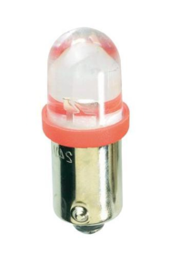 BA9S / H6W 1 LED rood (bol)