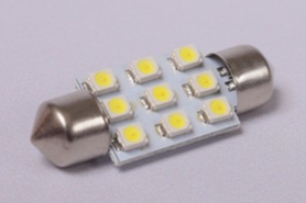 9st 1210 SMD LED festoon 42mm Kleur : Rood