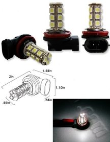H11 18X 5050SMD LED Wit (Dagrijverlichting / breedstraler)