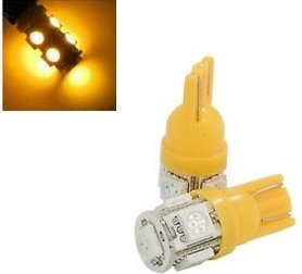 T10 W5W led 5x 5050 SMD LED geel/amber