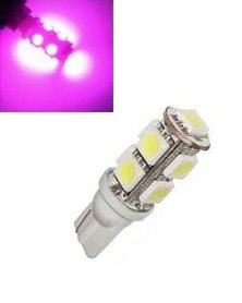 T10 W5W led 9x 5050 SMD LED roze/pink