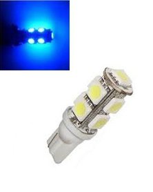 T10 W5W led 9x 5050 SMD blauw