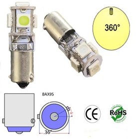 BAX9S LED 5X 5050SMD LED xenon wit Canbus
