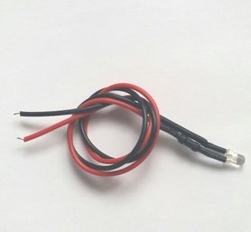 3mm led incl. 20cm draad 12V rood