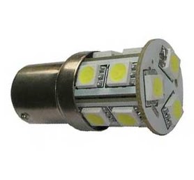 BAU15S 1156, 13 LED SMD 5050 Geel/Amber