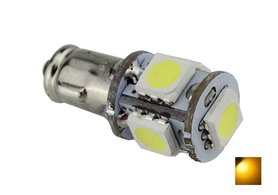 BA7S 5X 5050SMD LED Geel/Amber 6V