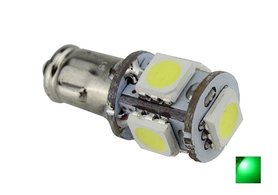 BA7S 5X 5050SMD LED groen 6V