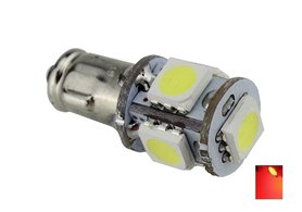 BA7S 5X 5050SMD LED rood 6V