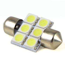 C5W Festoon 6x 5050SMD LED 31MM wit