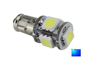 BA7S 5X 5050SMD LED Blauw 12v