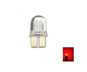T10 W5W 2x 0,5W high power COB siliconen LED rood
