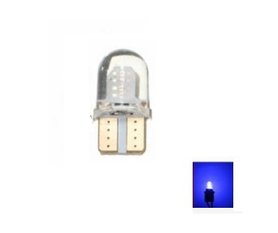 T10 W5W 2x 0,5W high power COB siliconen LED blauw