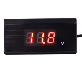 Voltmeter extern opbouw 4,5V~24V rood incl plug