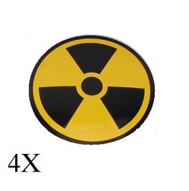 Radio actief logo naafdop embleem set