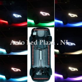 RGB SMD LED underbody kit 2 x 90 cm 2 x 120 cm incl. remote en muziek sensor