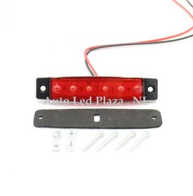 Rood zijmarkering 12V 6x LED unit 