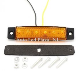 Oranje zijmarkering 12V 6x LED unit 