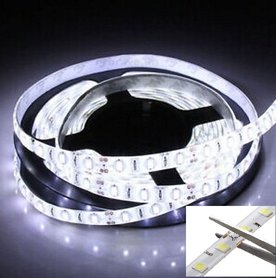 Auto 12V Led strip 5m xenon wit