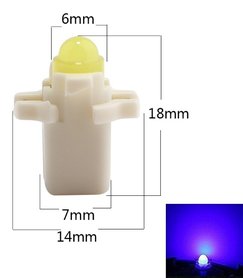 B8.3D COB Full Glow LED Blauw