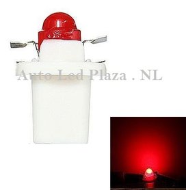B8.5D COB Full Glow LED Rood