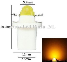 B8.5D COB Full Glow LED Geel/Amber