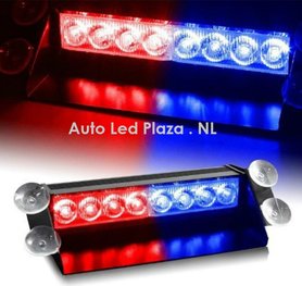 rood blauw 8x highpower led flash strobe module met zuignap