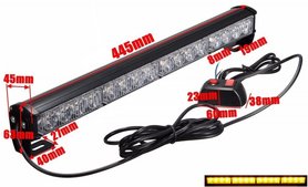 Waarschuwings strobe flash LED balk 48W 16x3w Highpower LED Oranje