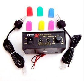 2x 12V HID stroboscoop lampen incl. 6x2 kleur kousjes