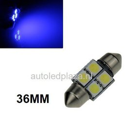 Festoon C5W 36mm 4x 5050smd blauw