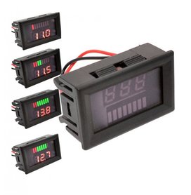 Voltmeter 4,5V tm 24V met indicator