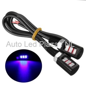 Universeel 3x5730SMD LED interieur sfeer licht Blauw