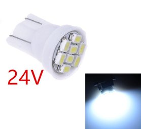 T10 W5W 8x 1210SMD LED 6000K xenon wit 24V