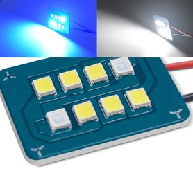 Led panel two tone (Blauw over naar wit) incl. adapters  