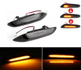 Set á 2st Dynamisch LED zij knipperlicht voor BMW E46, E60, E61, E90, E91, E81, X1, X3 enz.