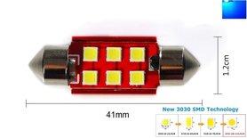 C5W/C10W buislamp 41mm 6x 3030SMD LED Canbus blauw 10V~24V