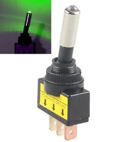 12V 20A LED tuimel schakelaar aan/uit kleur: Groen