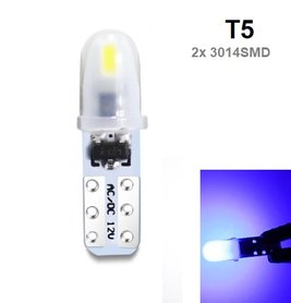 T5 2x 3014SMD Silicon glow blauw