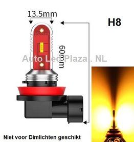 H8 1860 CSP LED mist/breedstraler 1000LM 12-24V geel/amber set á 2 stuks