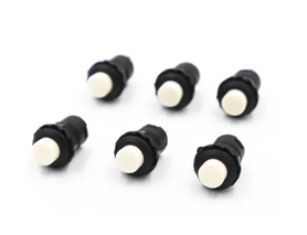 Aan-uit drukschakelaar self locking Max 8A/12V, 3A/125VAC, 1,5A/250VAC wit