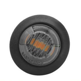Ronde Zijmarkering Amber Grille Licht met smoked lens