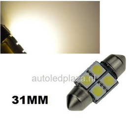 Festoon C5W 4x 5050smd LED Warm wit 4300K 120Lumen 31mm