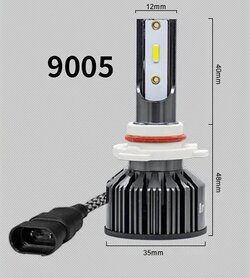 HB3 9005 1860 CSP highpower LED 3000K Geel