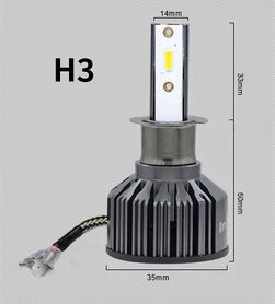 H3 1860 CSP highpower LED 3000K Geel