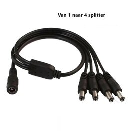 4 weg voeding splitter 9/12V jack connectors 4 weg voeding splitter 9/12V jack connectors