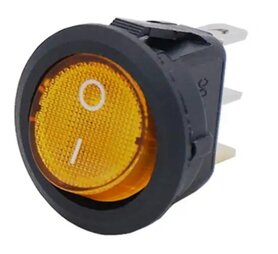 24V aan/uit 3-pins 2-positie 20A ronde tuimel schakelaar geel met led 24V aan/uit 3-pins 2-positie 20A ronde tuimel schakelaar geel met led