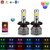 HB4 9006 LED dimlicht + RGB Demon eyes incl Bluetooth bediening