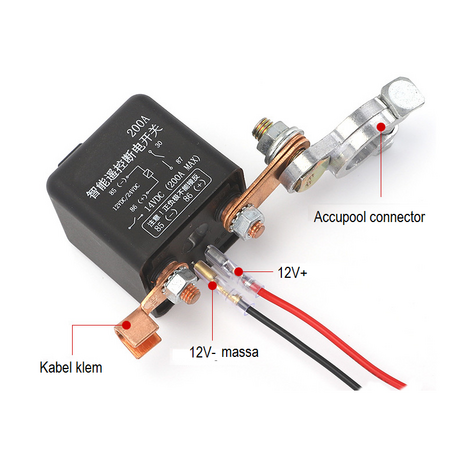 Accu Schakelaar 12V 200A Met Remote Bediening Autoledplaza Accu Schakelaar 12V 200A Met Remote Bediening Autoledplaza